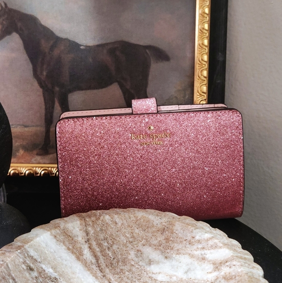 AUTH ✨️HOST PICK✨️ KATE SPADE PINK GLITTER SPARKLE WALLET